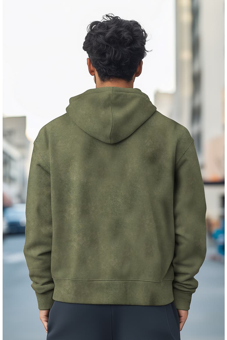 Ghost Embroidered Washed Hoodie, Alternate, color, Olive