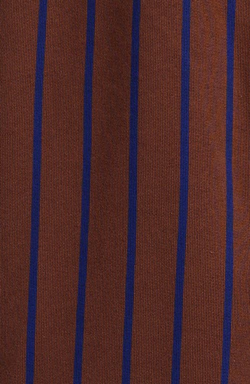 Mini Rodini Kids' Stripe Organic Cotton Sweatpants In Brown