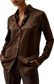 Lilysilk Spread Collar Silk Shirt