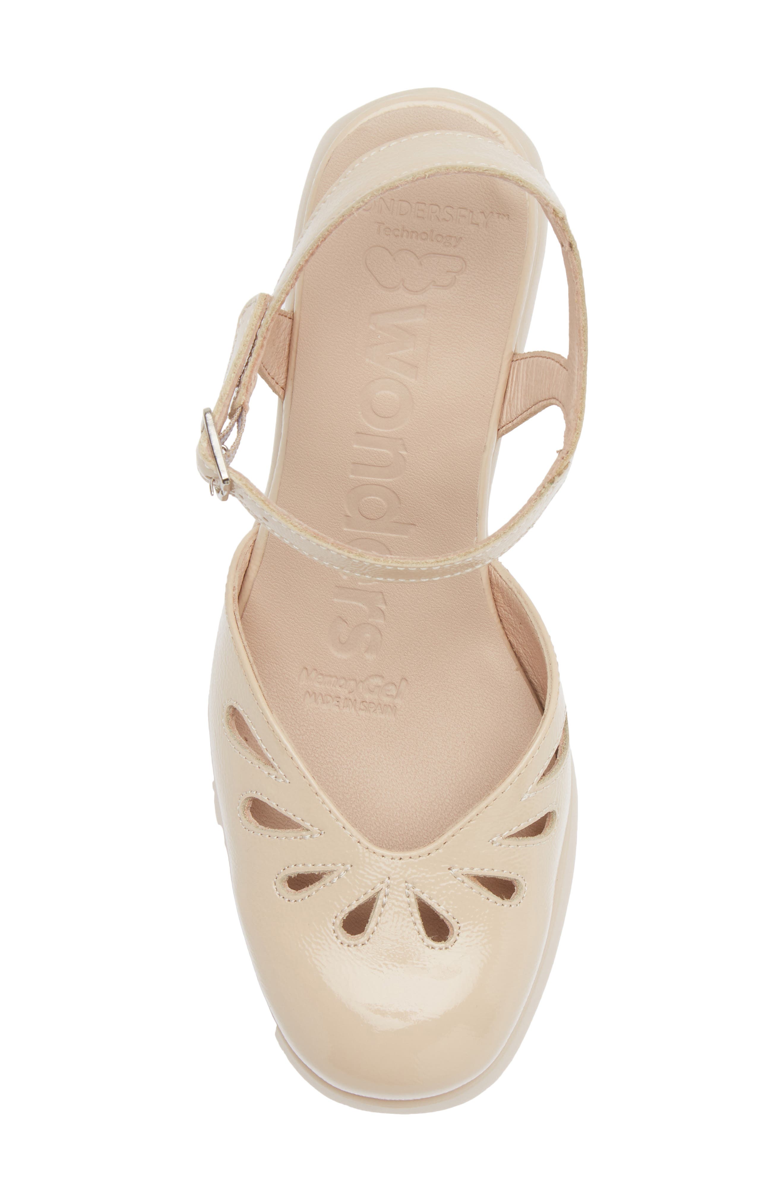 Ankle Strap Platform Pump, Alternate, color, LACK BEIGE