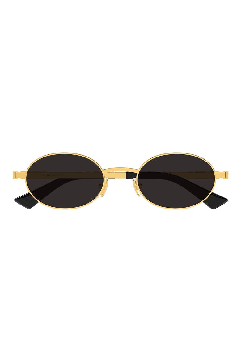 52mm Oval Sunglasses, Main, color, GOLD/ GREY LENS