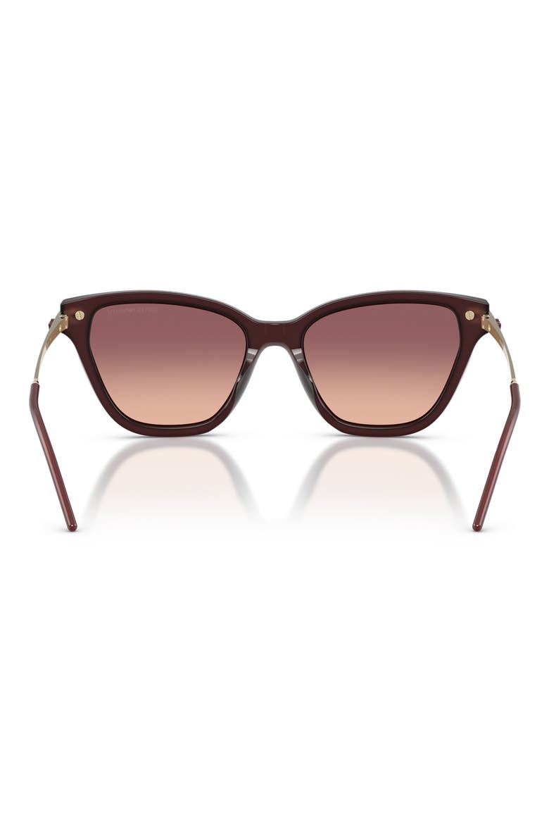 56mm Gradient Cat Eye Sunglasses, Alternate, color, OPAL BORDEAUX / PINK VIOLET