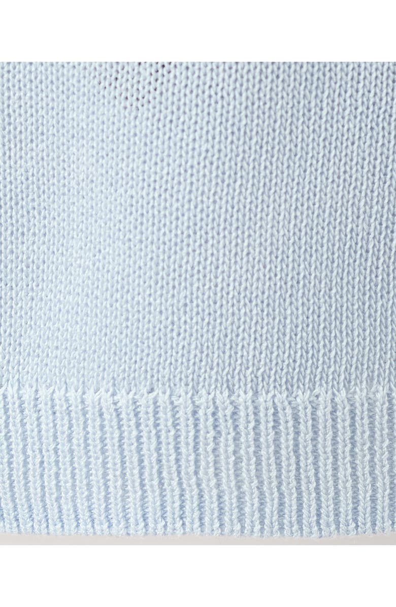 MANGO Fine Knit Crewneck Cardigan, Alternate, color, Sky Blue