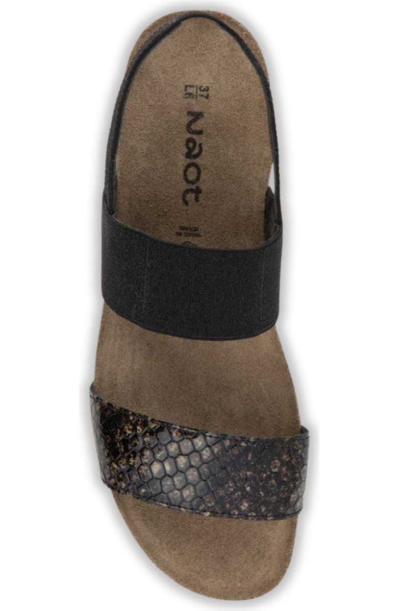 Naot Amy Slingback Sandal, Alternate, color, Reptile Patent/ Black