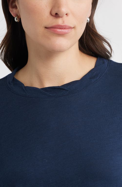 Caslonr Caslon(r) Twist Crewneck Long Sleeve T-shirt In Blue
