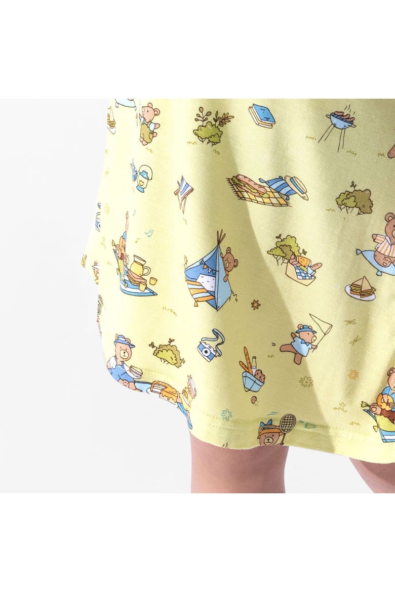 Kids' Teddy Bear Picnic Short Sleeve Dress, Alternate, color, Teddy Bear Picnic