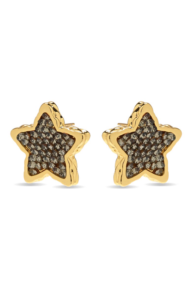 Shine Bright Cubic Zirconia Star Stud Earrings, Alternate, color, GOLD