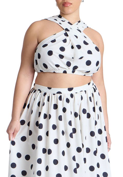 Shirred Wrap Crop Top