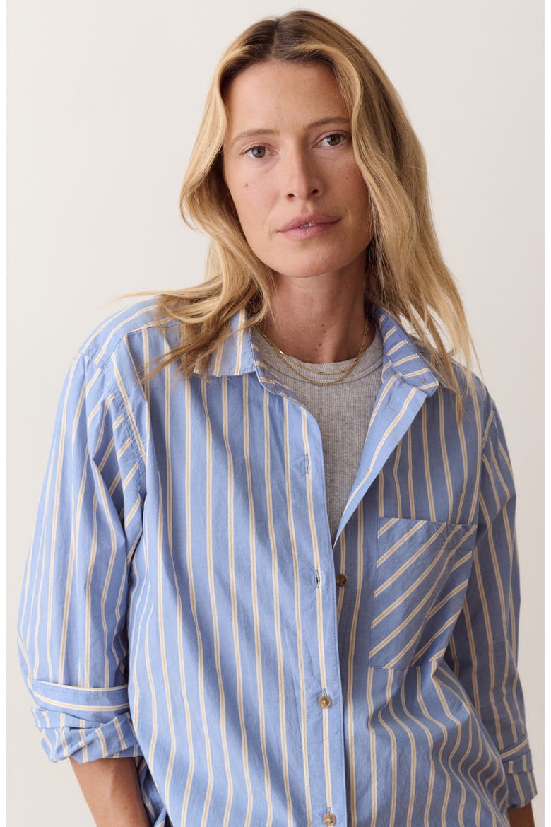 Jane Relaxed Striped Shirt, Alternate, color, BLUE STRIPE