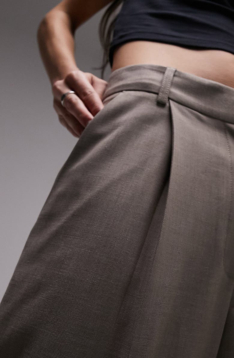 Topshop Tailored Wide Leg Pants, Alternate, color, 