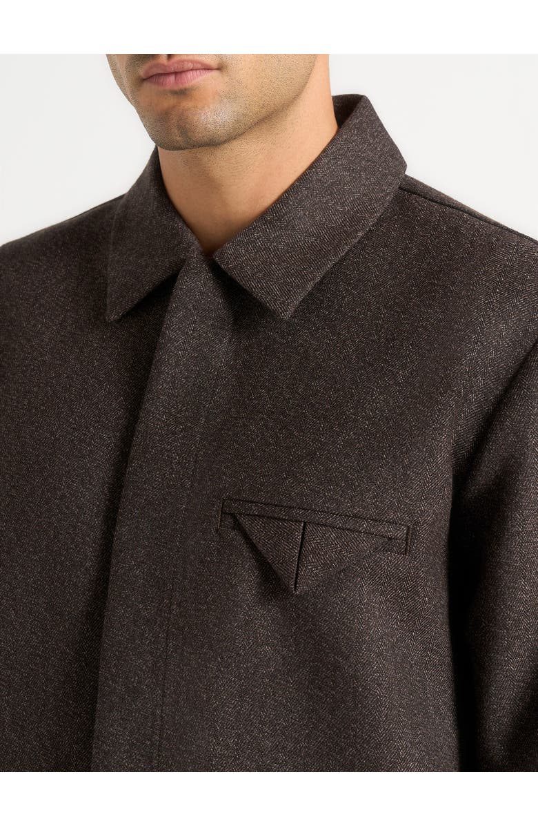 Manière De Voir Elliot Melange Tailored Shirt, Alternate, color, Brown