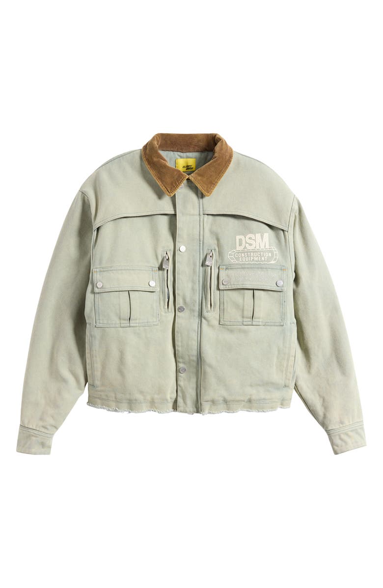 DIET STARTS MONDAY Hopkins Denim Construction Jacket, Main, color, Sage