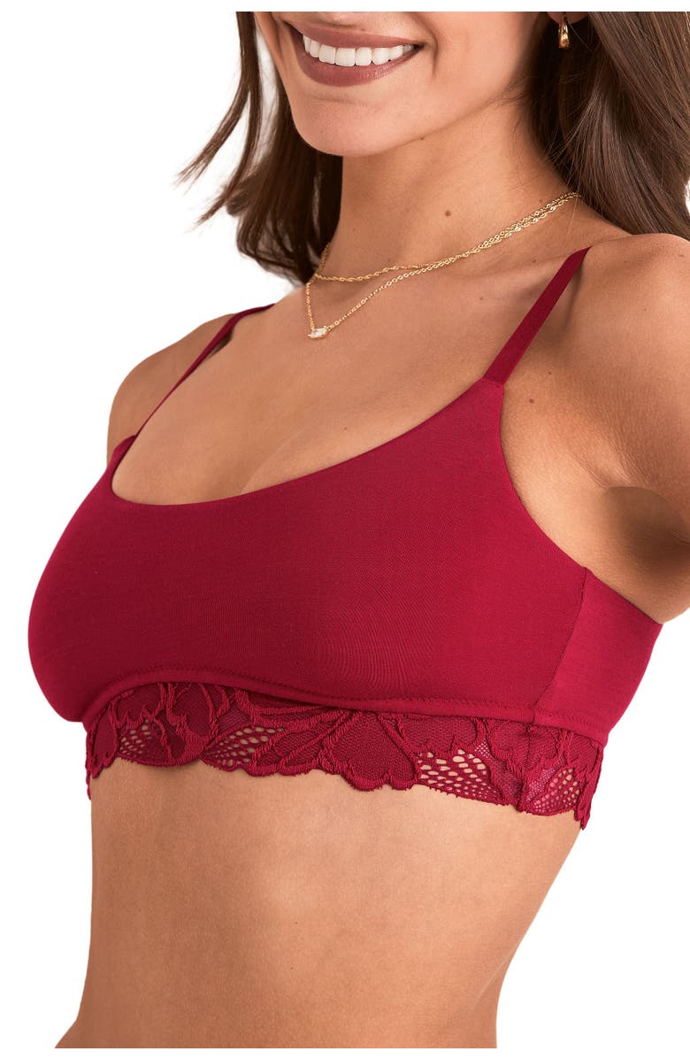 Adore Me Shiloh Contour Bralette Bra, Alternate, color, Dark Red