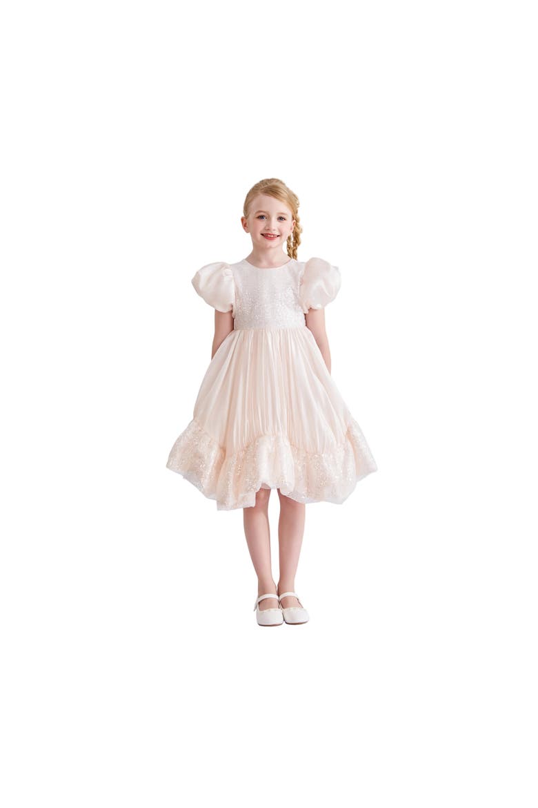 Aurora Glitter Party Dress, Alternate, color, Pink