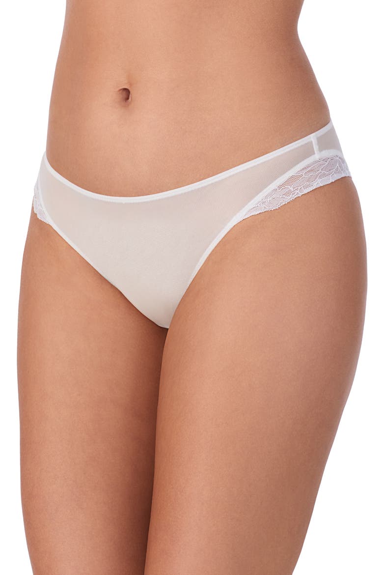 Luxe Lace Low Rise Bikini Briefs, Main, color, WHITE