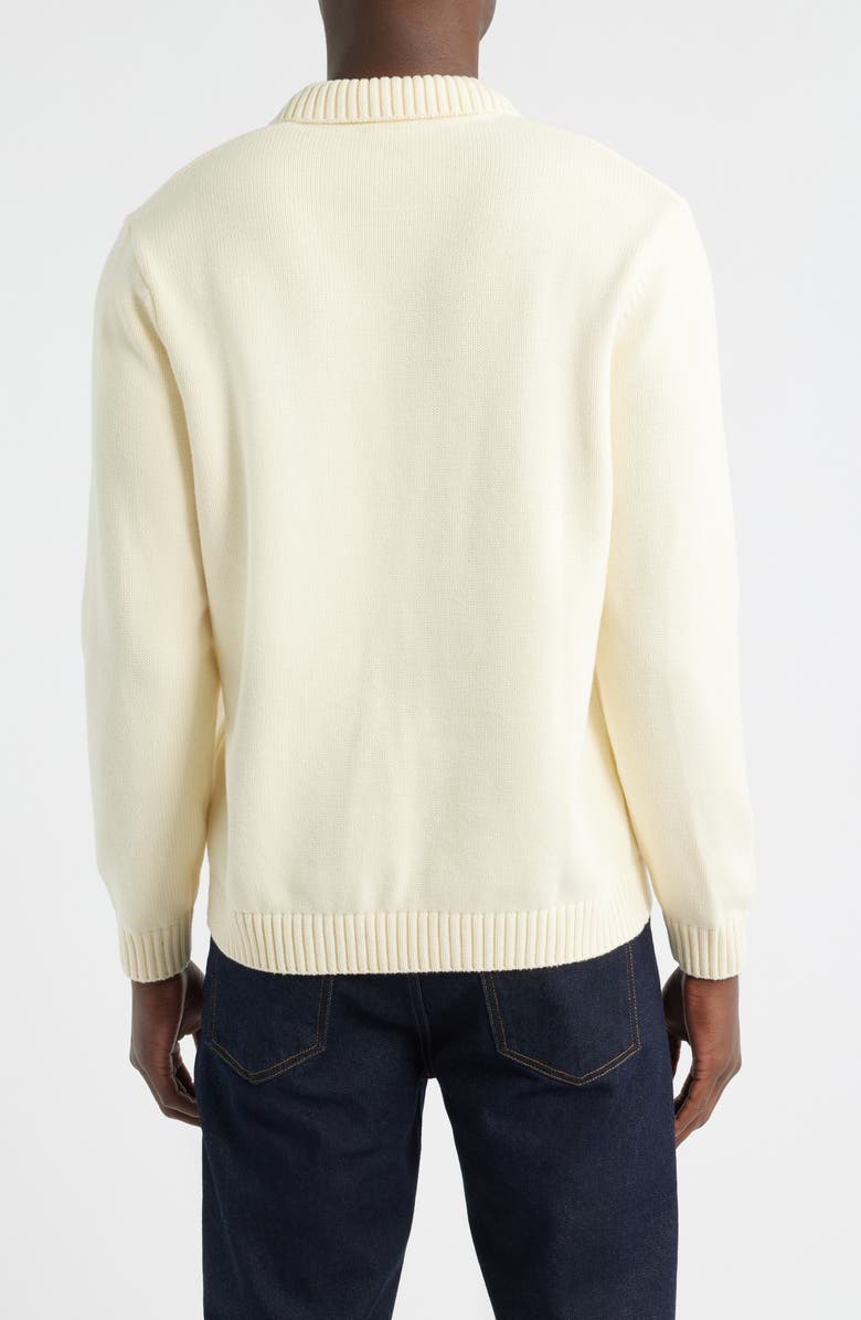 Percival Verso Long Sleeve Polo, Alternate, color, Ecru