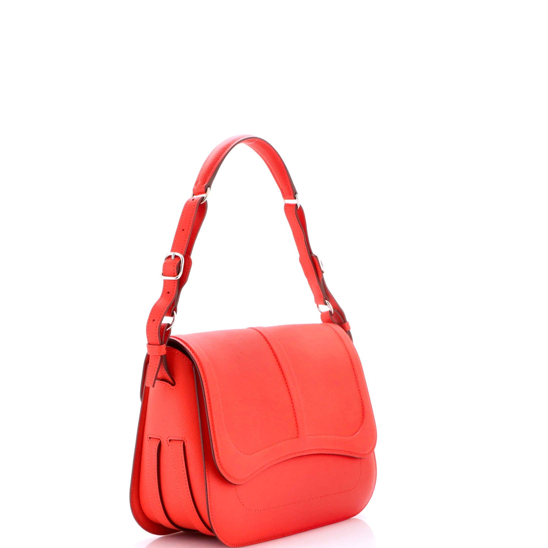 Pre-Owned Hermes Harnais Shoulder Bag Epsom and Swift, Alternate, color, Rouge Tomate