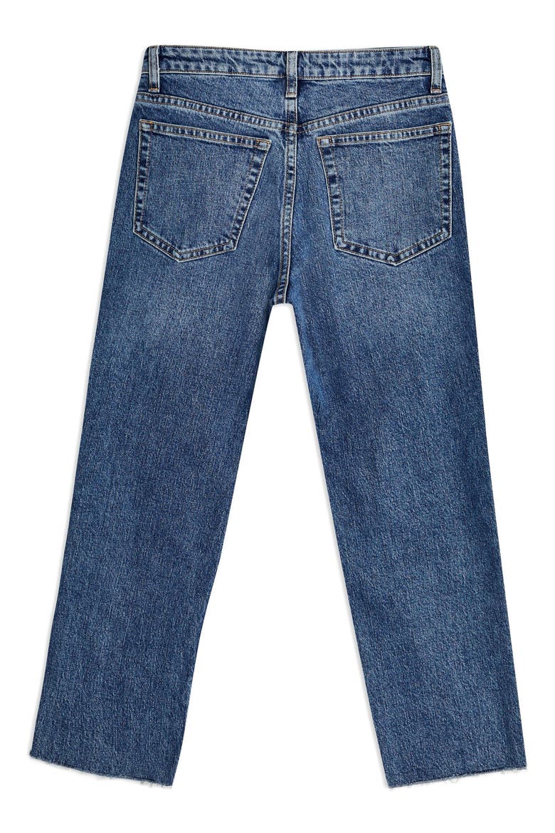 Sofia Ripped Straight Leg Jeans, Alternate, color, MID STONE