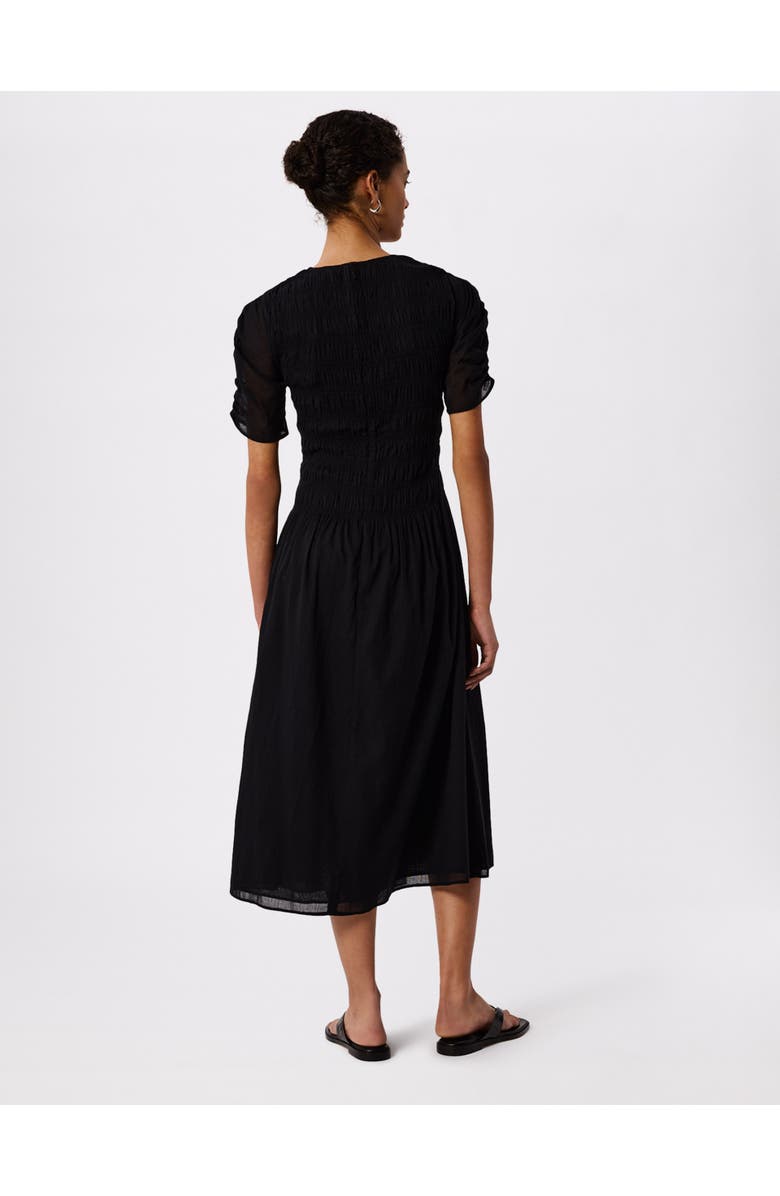Whistles Avery Smoked Dress, Alternate, color, Black