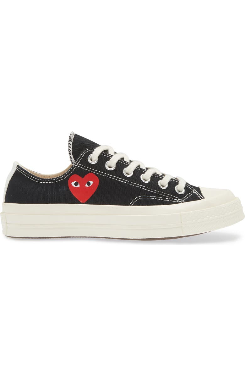 Comme des Garçons PLAY x Converse Chuck Taylor<sup>®</sup> All Star<sup>®</sup> Heart Low Top Sneaker, Alternate, color,
