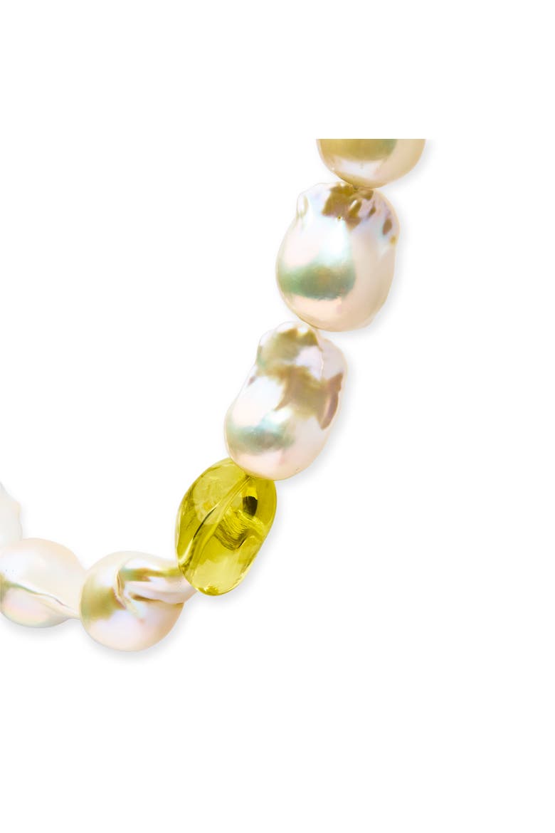 14K Yellow Gold Citrine, Amethyst, and Baroque Pearl Strand Necklace, Alternate, color, Yellow