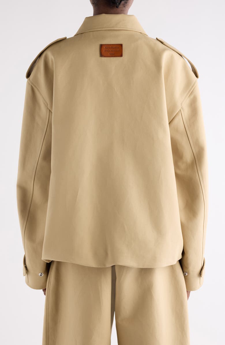 Acne Studios Onaga Organic Cotton Sateen Jacket, Alternate, color, Beige Melange