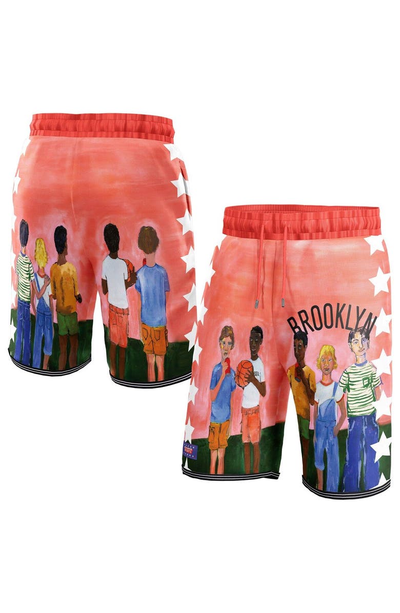 NBA X KIDSUPER Unisex NBA & KidSuper Studios by Fanatics Black Brooklyn Nets Hometown Shorts, Main, color, Black