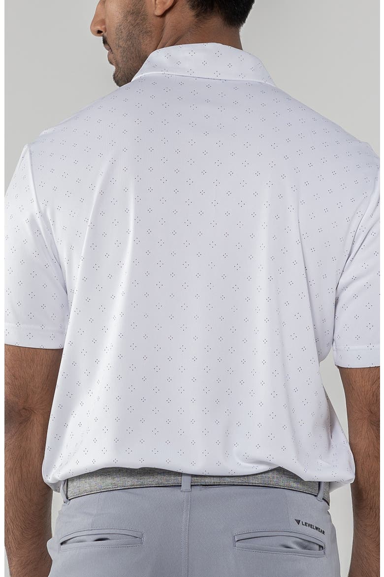 Detect Knit Polo, Alternate, color, WHITE/ CHARCOAL