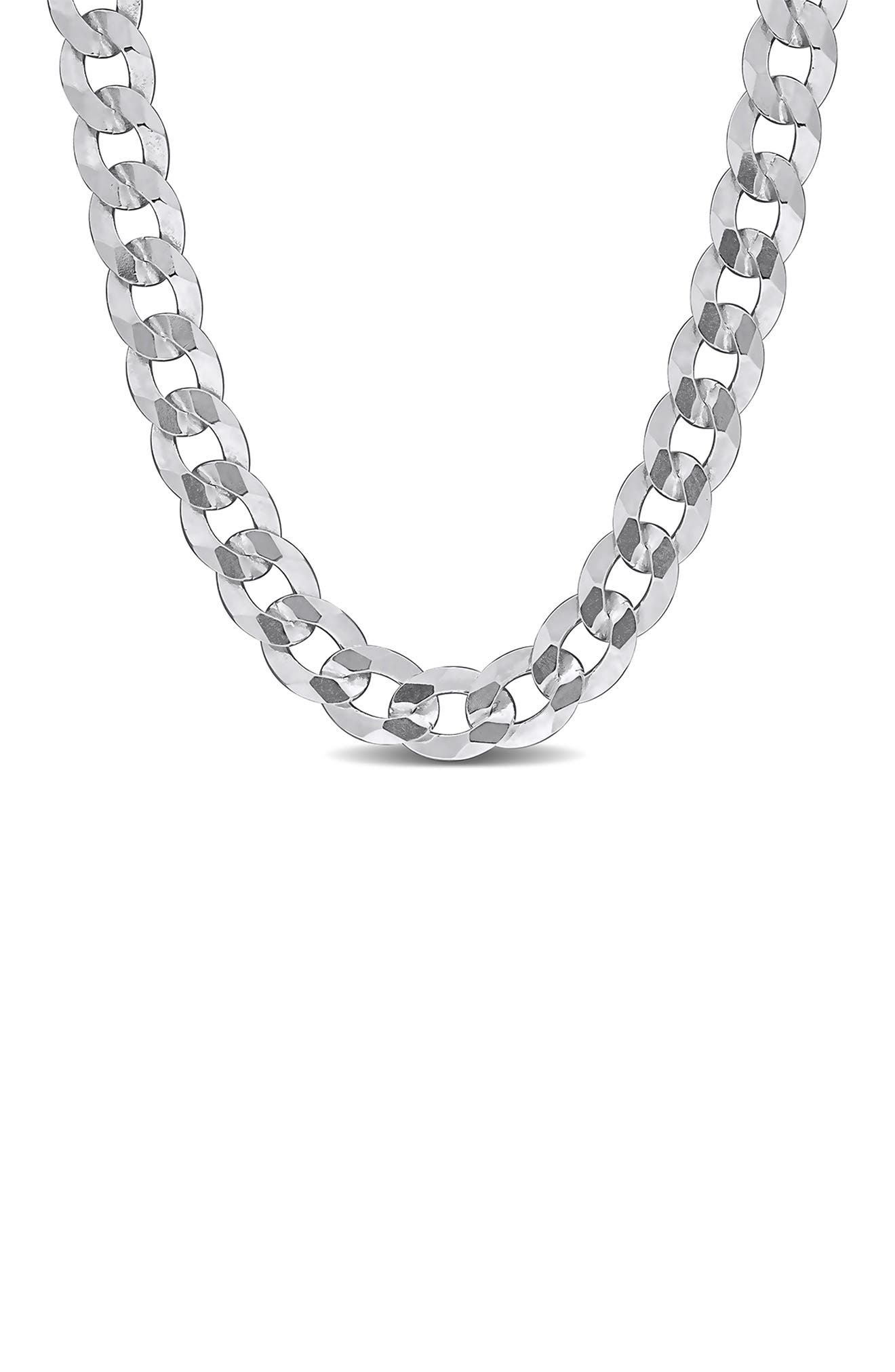 DELMAR Flat Curb Link Chain Necklace, 5.3mm