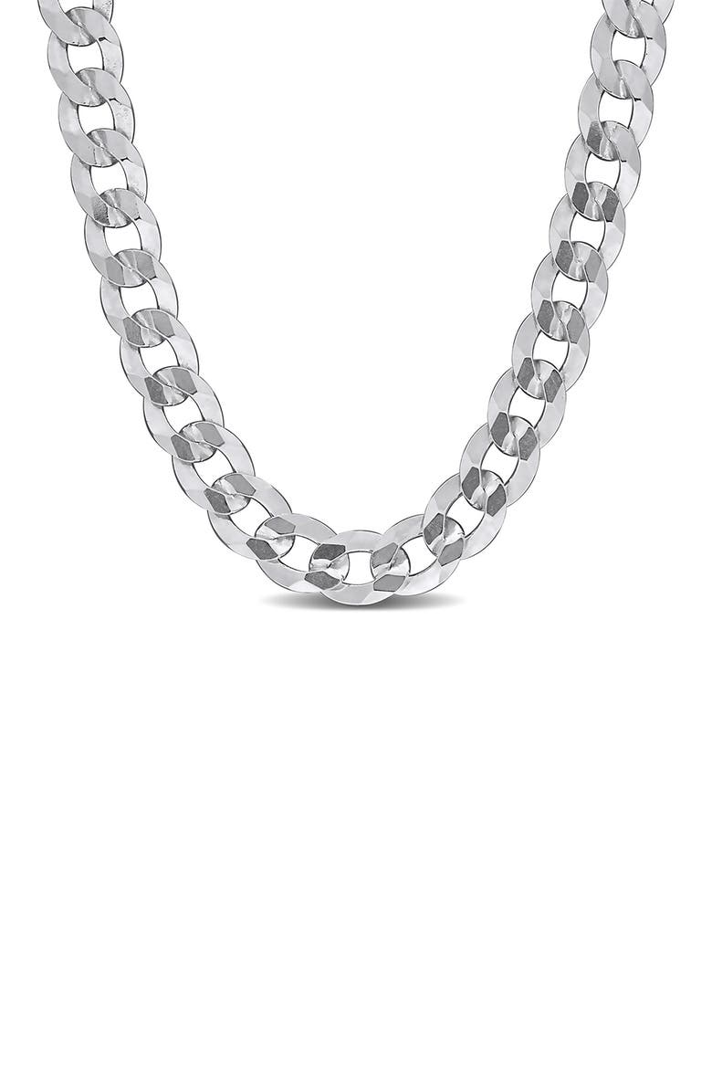 DELMAR Flat Curb Link Chain Necklace, 5.3mm, Main, color, 