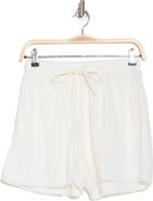 Elan Raw Hem Cotton Cover-Up Shorts