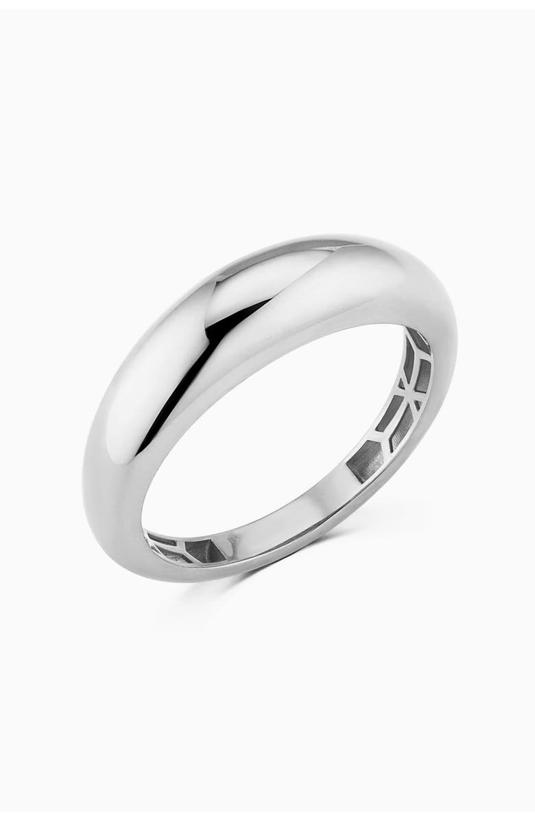 Oradina Sterling Silver Polished Dome Band, Main, color, Sterling Silver