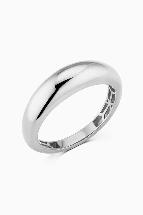 Sterling Silver Polished Dome Band