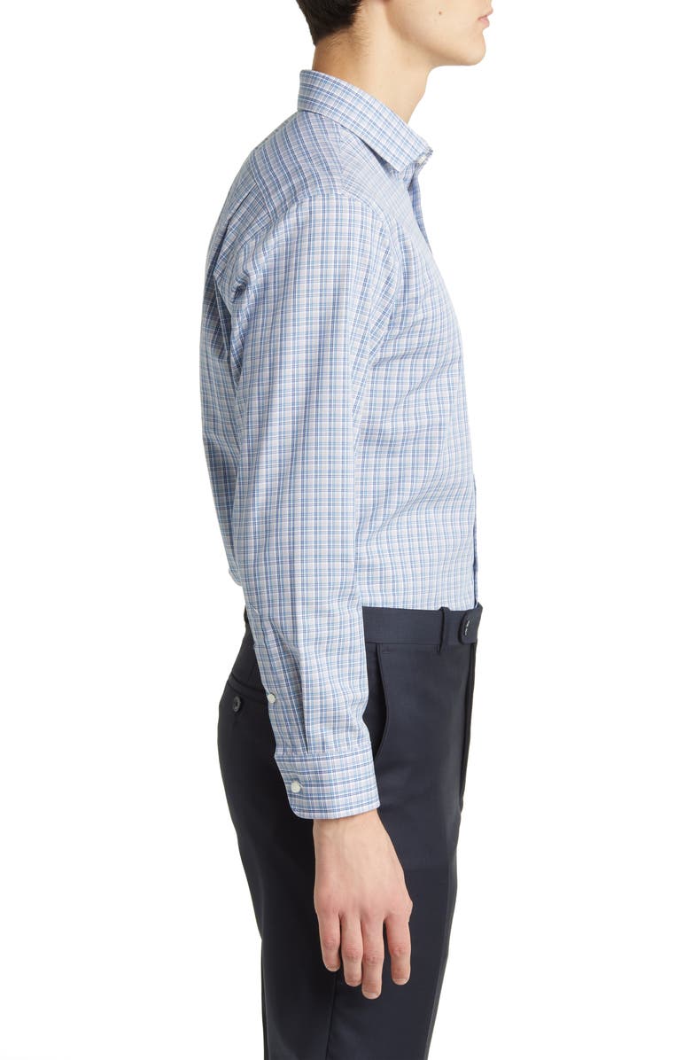 Nordstrom Trim Fit Non-Iron Gerald Plaid Cotton Dress Shirt, Alternate, color,