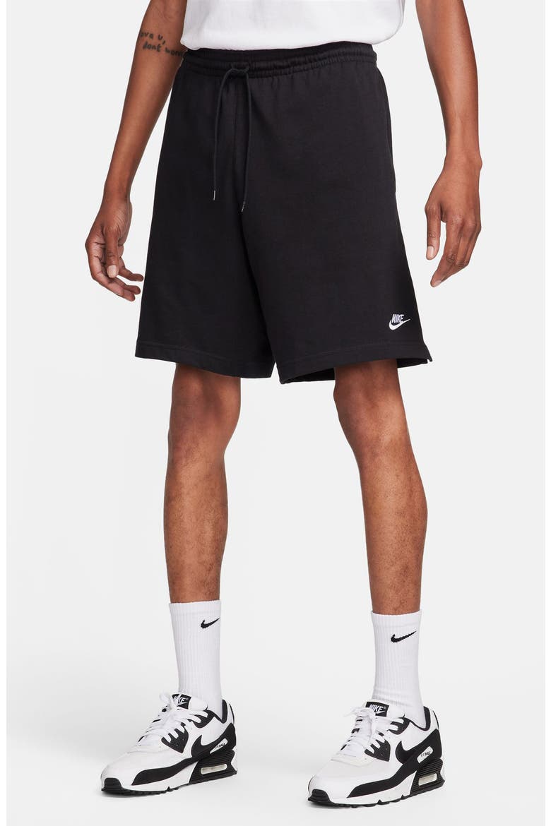 Club Knit Shorts, Main, color, 010 BLACK/WHITE