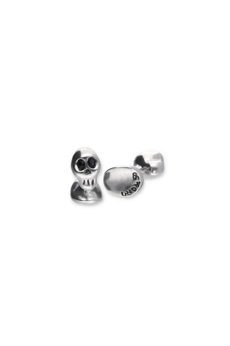 Cufflinks with a Skull Detail, Main, color, Silver