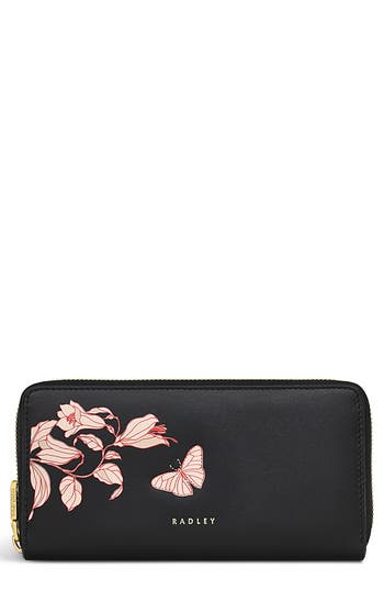 Radley London Butterfly Large Continental Wallet In Black