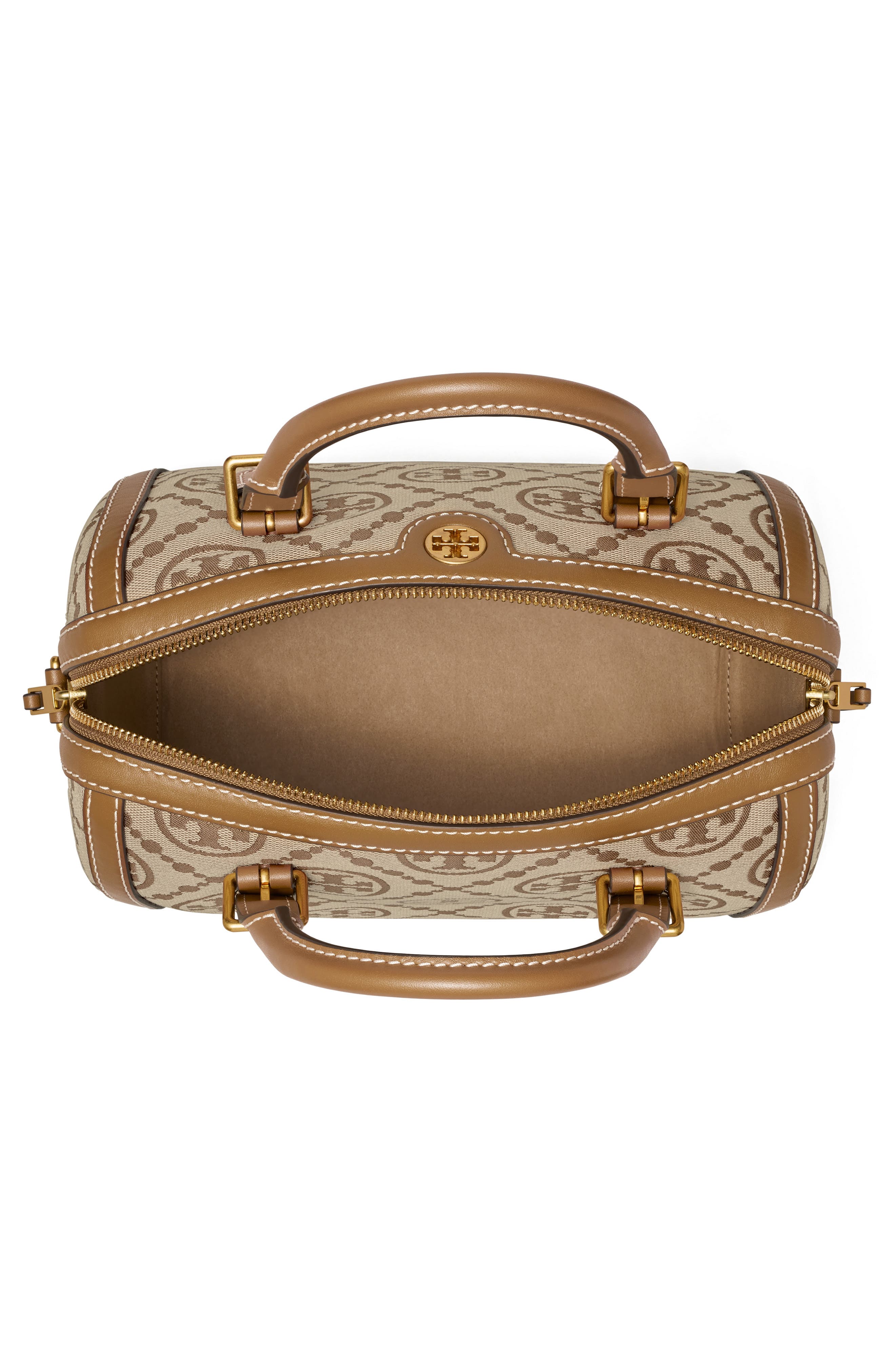 Tory Burch T Monogram Jacquard Barrel Shoulder Bag, Alternate, color, 