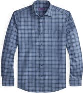 Ralph Lauren Purple Label Aston Plaid Brushed Cotton Button-Up Shirt