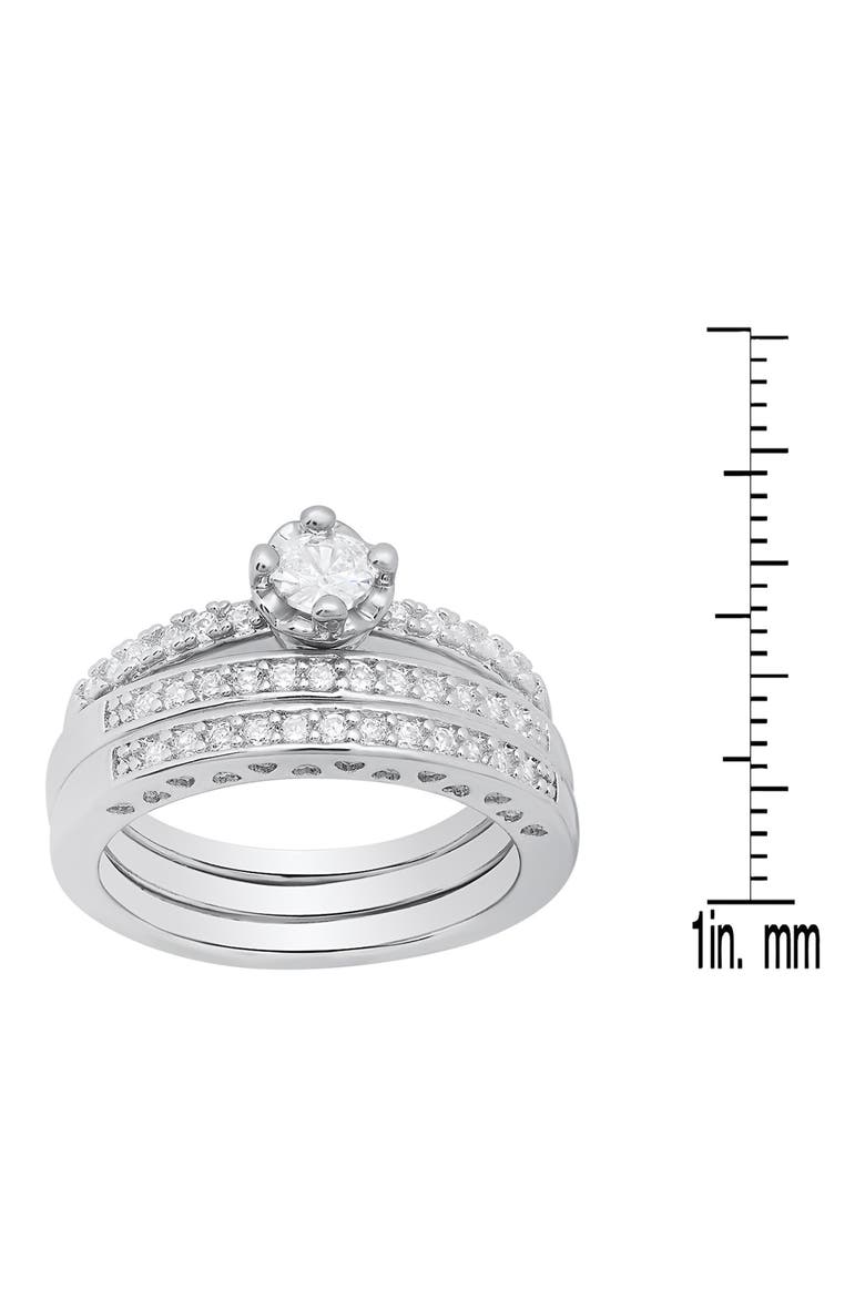 Simulated Diamond Ring, Alternate, color, SILVER
