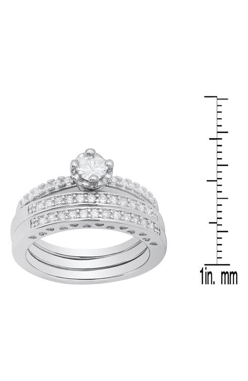 Hmy Jewelry Simulated Diamond Ring In Silver