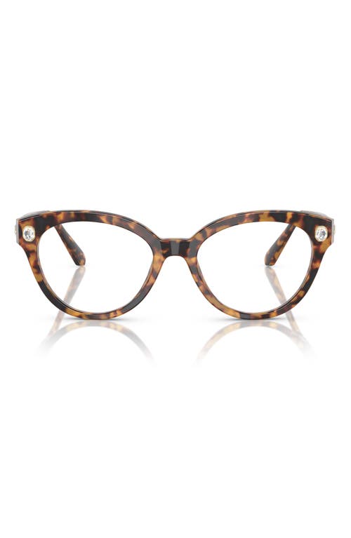 Swarovski 54mm Round Optical Glasses in Lite Havana 