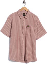 RVCA Dayshift Stripe II Short Sleeve Button-Up Shirt
