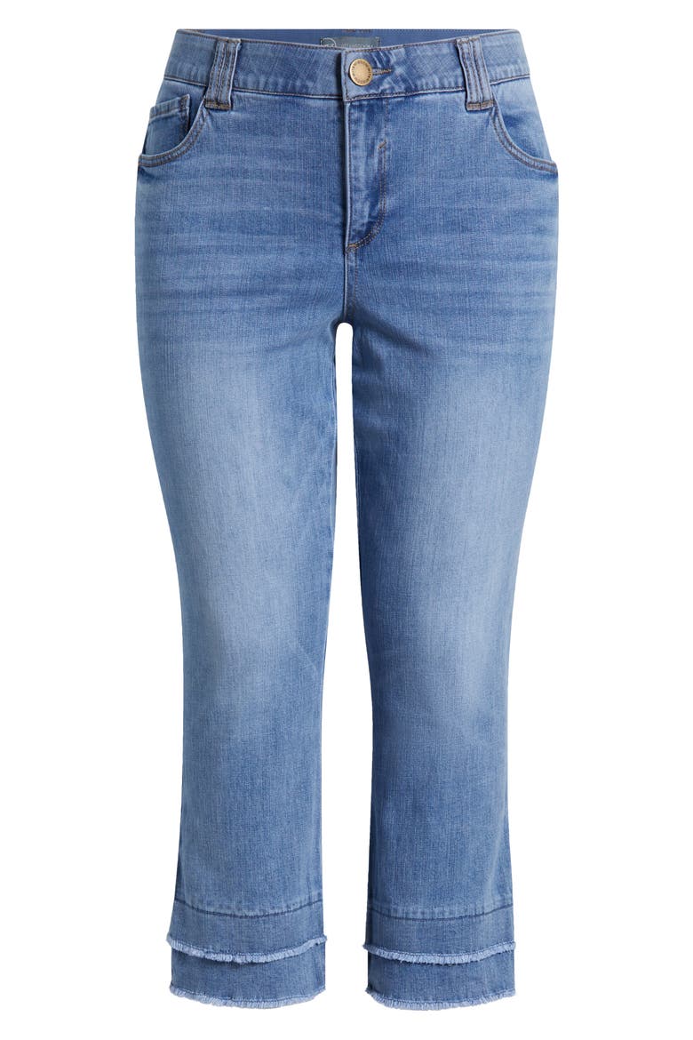Double Frayed Kick Flare Jeans, Alternate, color, LIGHT BLUE ARTISANAL