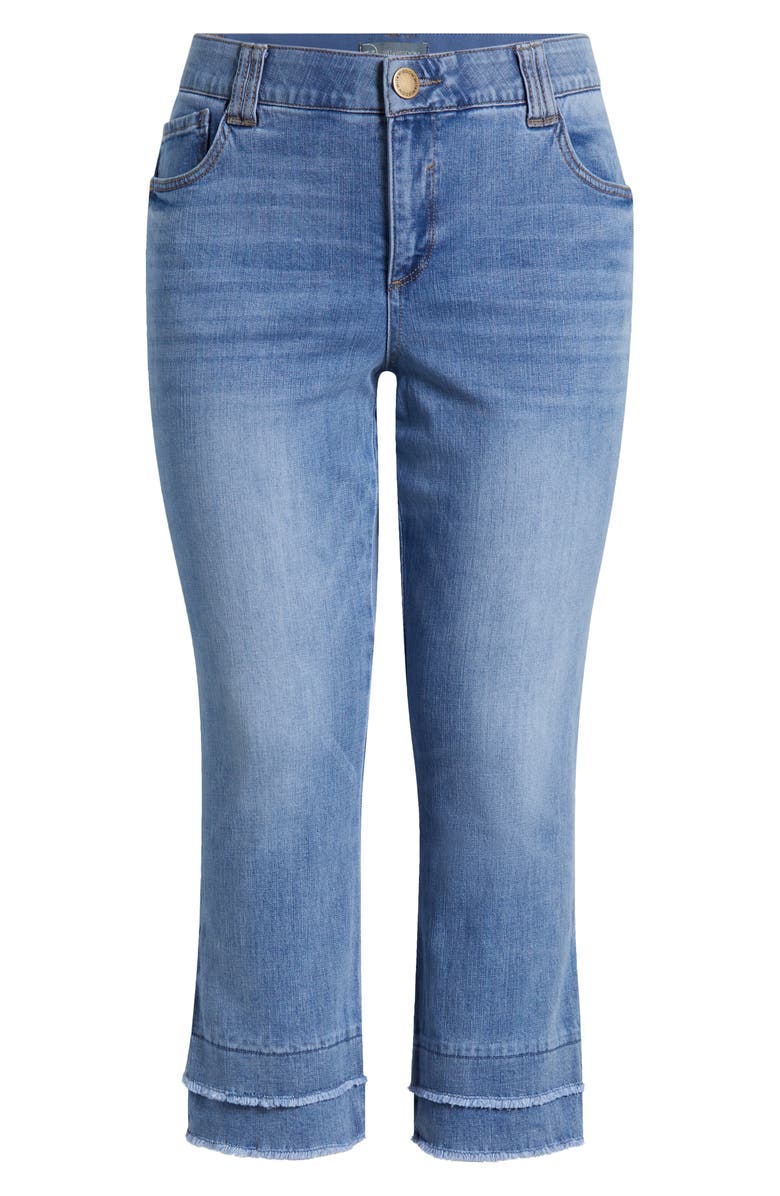 Wit & Wisdom Double Frayed Kick Flare Jeans, Alternate, color, Light Blue Artisanal