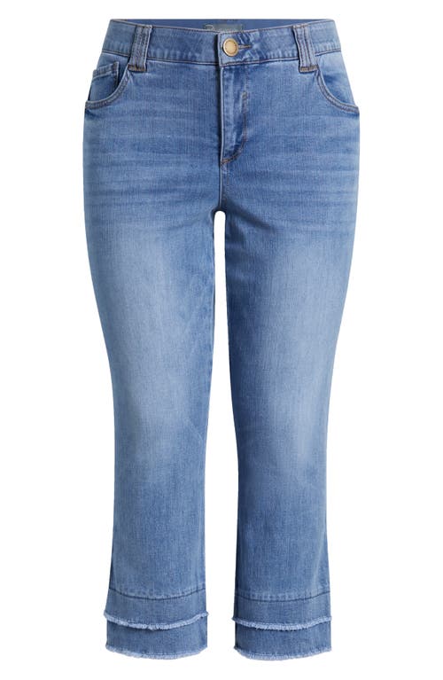 Wit & Wisdom Double Frayed Kick Flare Jeans In Blue