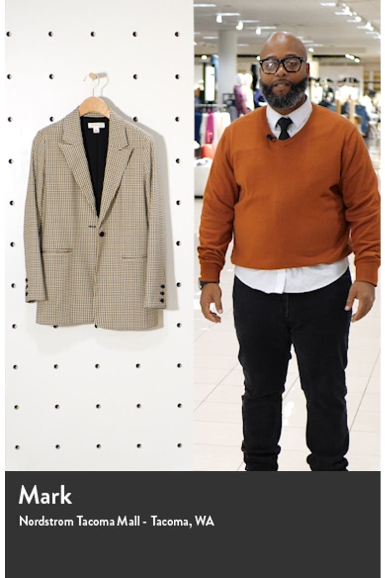 Plaid One-Button Blazer video