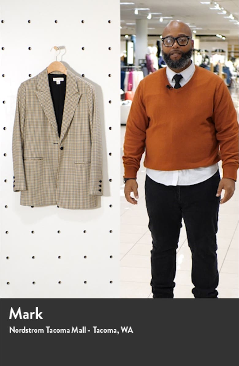 Plaid One-Button Blazer, sales video thumbnail