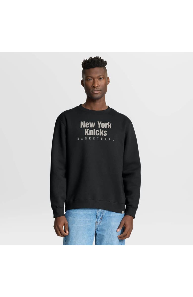 FANATICS Men's Fanatics Black New York Knicks Crossover Collection Defensive Rotation Drill Premium Pullover Sweatshirt, Main, color, Black