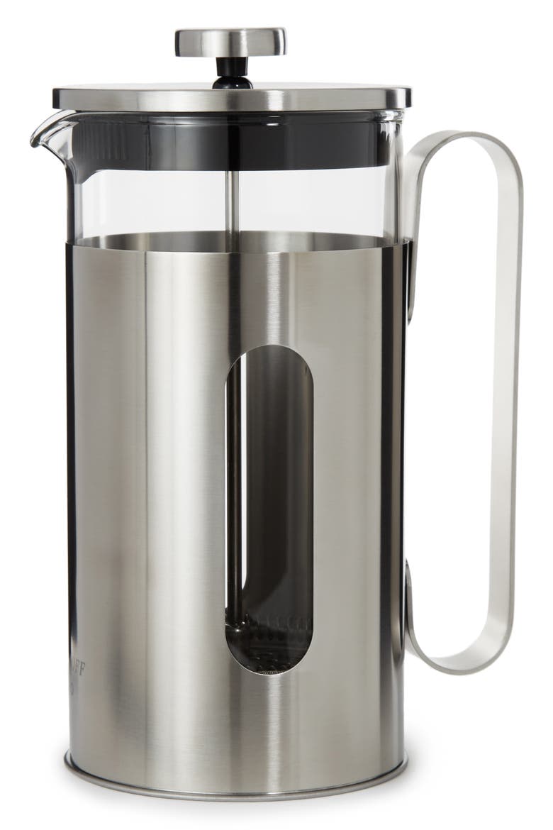 Leo Mae Stainless Steel French Press, Main, color, SILVER